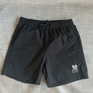 Psycho Bunny Kids Swim Shorts – Size 14–16 Large (Black) logo